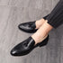 Elegant Slip-On Loafers for Men - Classic Italian Formal Evening Dress Shoes, Luxury Leather Wedding Footwear, Pointed Toe Design, Perfect for Spring and Autumn Occasions